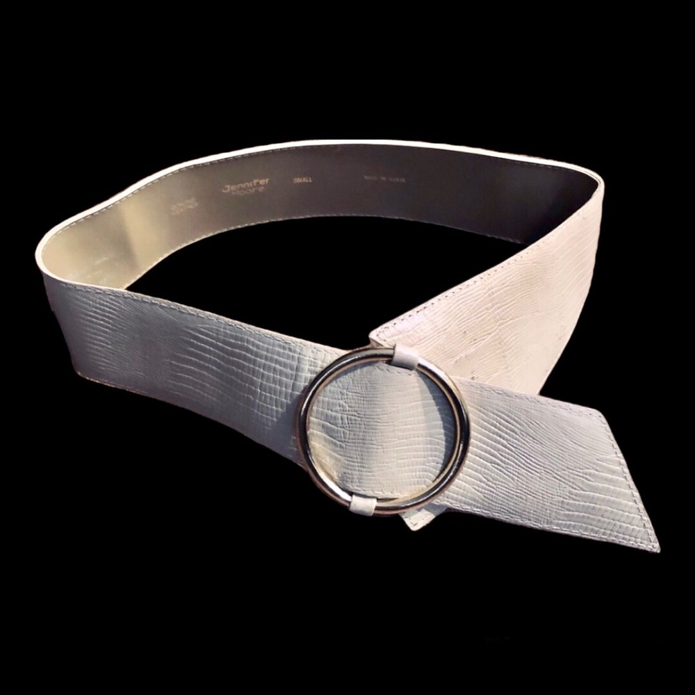 JENNIFER MOORE | Beige Leather Belt | Sz. S